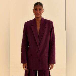 Women's Farm Rio Burgendy Blazer